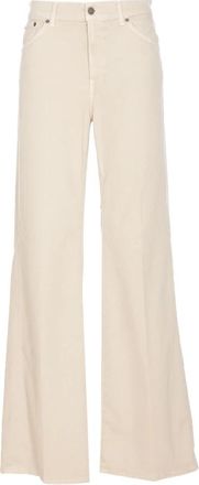 Dondup Beige Amber Denim Broek - Dames - Loose Fit Jeans - Beige - W28 - Denim - Jeans