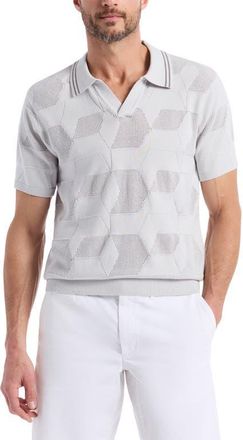Robert Graham Marcross Short Sleeve Cotton Sweater in Light Grey at Nordstrom, Size Xxx-Large