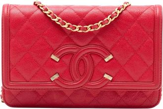 Chanel Borsa Portafoglio Catena Pre-owned Trapuntata - - Pre-owned - Donna - Rosso - ONE SIZE