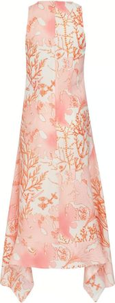 Stella McCartney Coral Anabelle Silk Midi Dress Size XXS