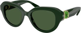 Swarovski Stijlvolle zonnebril met kleurrijke lenzen - Dames - Zonnebrillen - Groen - 50 MM - Accessoires