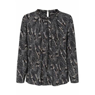 In Front Bluse - - Blouses & Shirts - Donna - Nero - XL