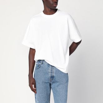 S&eacute;fr T-shirt girocollo bianca in cotone