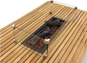 Cosi bridge lounge vuurtafel 140x80x50m