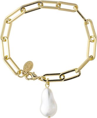 Rivka Friedman 18K Plated 20Mm Pearl Stackable Bracelet