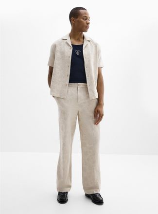 Le 31 Mens Floral jacquard pant Bristol fit - Loose