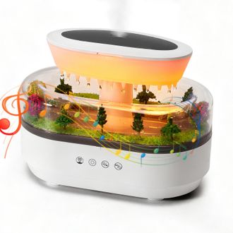 OEM Humidificador Raindrop Con Ruido Blanco Y Luces De 7 Colores, Dep&oacute;sito Grande De 250 Ml Para 12 Horas De Uso, Temporizador De 4 U 8 Horas Para Dormito