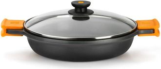 Bra Pinti inox Casseruola Bassa con Coperchio Diametro 40 cm Antiaderente - Linea Efficient