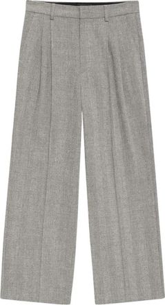 Anine Bing Belen Wijde Broek - Dames - Wijde Broeken - Grijs - M - Polyester - Broeken