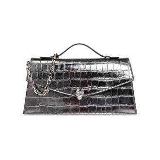 Alexander McQueen Skull Bag - Dames - Handtassen - Grijs - ONE Size - Leer - Tassen