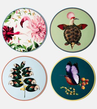 La DoubleJ Set di 4 tovagliette Flying Friends stampate