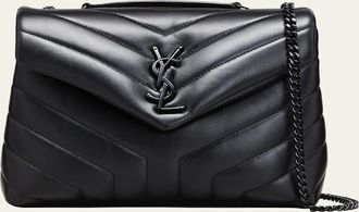 Saint Laurent Loulou Small YSL Shoulder Bag in Quilted Leather