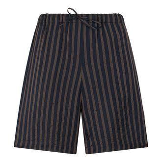 Dries Van Noten Casual Shorts, male, Multicolor, Size: L Tailored Bermuda Shorts with Drawstring
