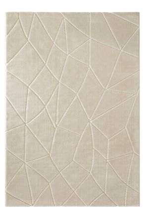 Wecon Home Alfombra en relieve con efecto &oacute;ptico beige arena 160x230