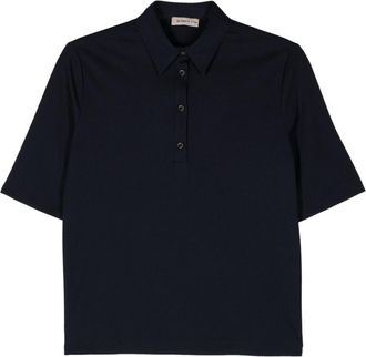 Blanca Vita Platy short-sleeve polo top - women - Elastane/Polyamide/Viscose - 44 - Blue