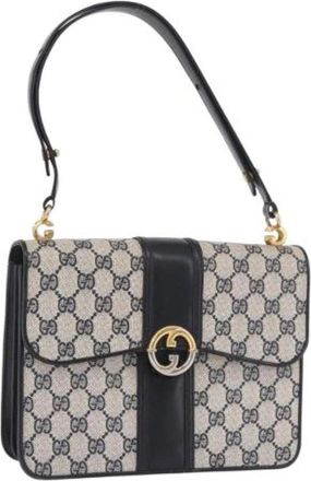 Gucci Pre-owned Vintage Schoudertas - Dames - Vintage Schoudertas - Blauw - ONE Size - Leer - Vintage