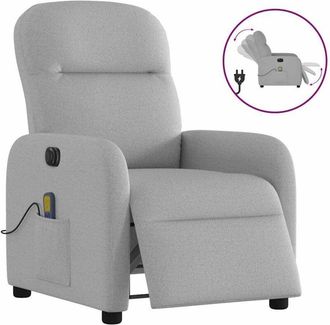 vidaXL Vidaxl - Sill&oacute;n Reclinable De Masaje El&eacute;ctrico Tela Gris Nube