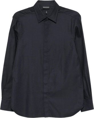 Emporio Armani Camicia con monogramma - Blu