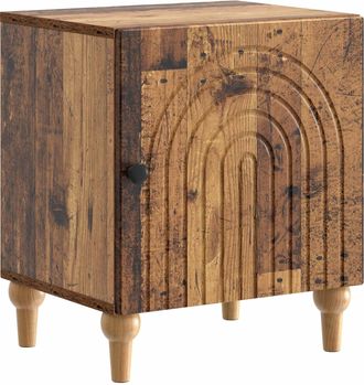 vidaXL Armario De Noche Madera Envejecida 43 X 34,5 X 50 Cm Vidaxl