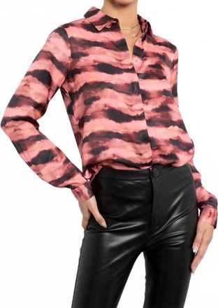 Tart Collections Sky Button Blouse In Watercolor