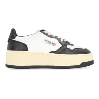 Autry Sneakers, female, White, Size: 10 US Medalist Leather Platform Sneakers