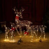 OEM Houhence - Reno Navide&ntilde;o De Metal Iluminado - Decoraci&oacute;n Exterior Impermeable - Funciona Con Energ&iacute;a Solar - Luz C&aacute;lida De 360&deg; Para Jard&iacute;n Y Patio - 