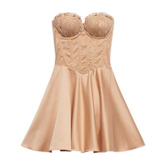 Aniye By Party Dresses, female, Pink, Size: L Short dress with lace bustier
