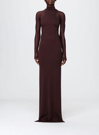 Elisabetta Franchi Abito lungo in jersey e tulle Elisabetta Franchi