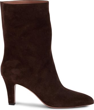 PARIS TEXAS Womens Boots Chocolate Suede Calfskin