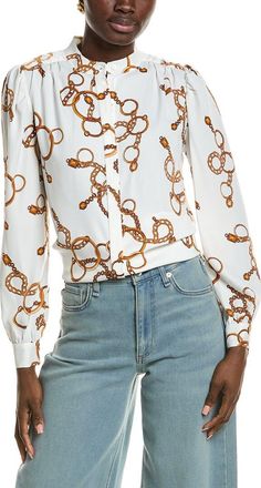 T Tahari Button Down Blouse