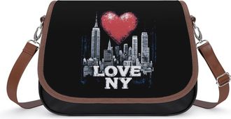 Generic I Love New York Crossbody Bags for Women Fashion Leather Shoulder Handbags With Adjustable Strap