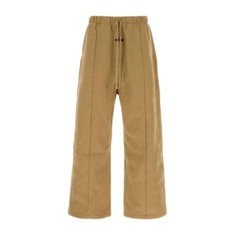 Fear of God Wide Trousers, male, Brown, Size: XL Embroidered Drawstring Track Pants