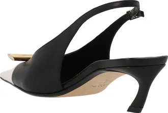 Lanvin Womens Bico Slingback Pump Multicolor Goat Leather