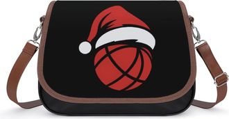 Generic Basketball Christmas Small Womens Crossbody Bags Shoulder Handbag with Adjustable Strap for Travel