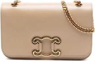 Celine Pre-owned Vintage Crossbody Bag - Dames - Vintage Schoudertas - Beige - ONE Size - Leer - Vintage
