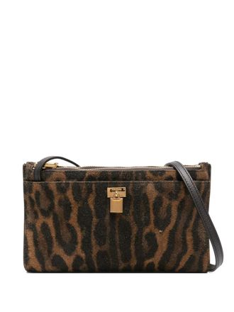 Tom Ford Crossbodytas met luipaardprint - Bruin