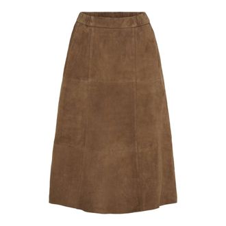 Notyz Gonna midi a trapezio - - Skirts - Donna - Marrone - M