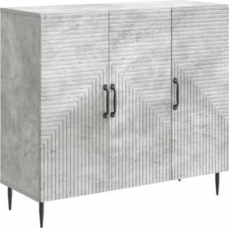 vidaXL Aparador Gris Hormig&oacute;n 89 X 34,5 X 80 Cm Madera De Ingenier&iacute;a Vidaxl