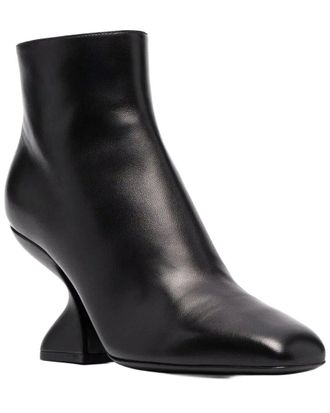 Ferragamo Sculpted Leather Ankle Boot