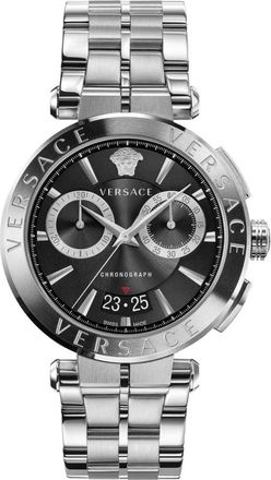 Versace Aion Chronograph Watch - Heren - Horloges - Grijs - ONE Size - Accessoires