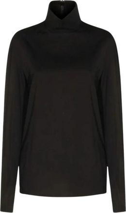 Gucci Katoenen Poplin T-shirt - Dames - Coltruien - Zwart - XS - Katoen - Truien & Vesten