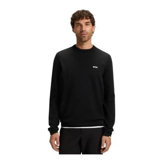 HUGO BOSS Hoodies & sweatvesten, Heren, Zwart, XL, Katoen, Ronde Hals Trui