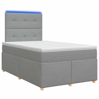 vidaXL Letto Box Spring Con Materasso Grigio Chiaro 120 X 200 Cm Vidaxl