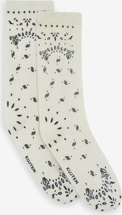 Kujten Kaschmirsocken mit Bandanamotiv