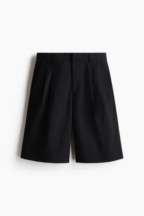H&M Loose Fit Bermuda Shorts in Black at Nordstrom, Size 32
