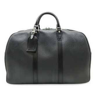 Louis Vuitton Ardoise Black White Taiga Leather Boston Bag (Pre-Owned)