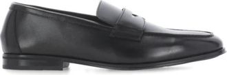 Doucal's Penny Leren Loafers - Heren - Loafers - Zwart - 41 1/2 EU - Leer - Schoenen