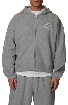 Good For Nothing Boxy-Fit Zipped Icarus Hoodie in Grey at Nordstrom, Size Xx-Large Uk
