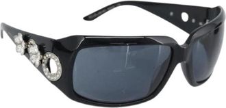 Bulgari Pre-owned Plastic Zonnebrillen - Dames - Vintage Accessoires - Zwart - ONE Size - Vintage