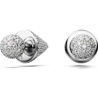 Swarovski Maan Knop Oorbellen - Dames - Oorbellen - Grijs - ONE Size - Accessoires